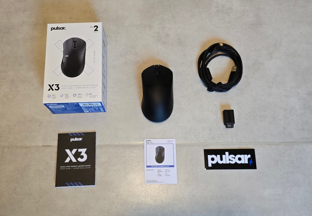 Pulsar X3 packaging and content